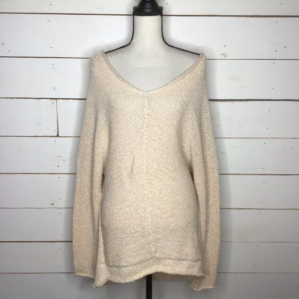 New Free People Bright Lights Sweater V Neck